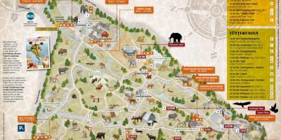 Mappa di monaco di baviera, zoo