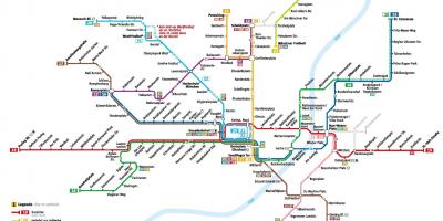 Mappa di monaco di baviera tram