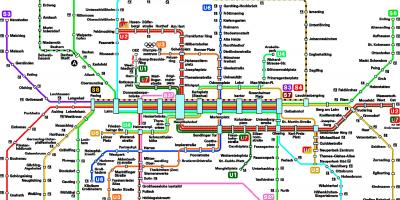Mappa della metropolitana di monaco