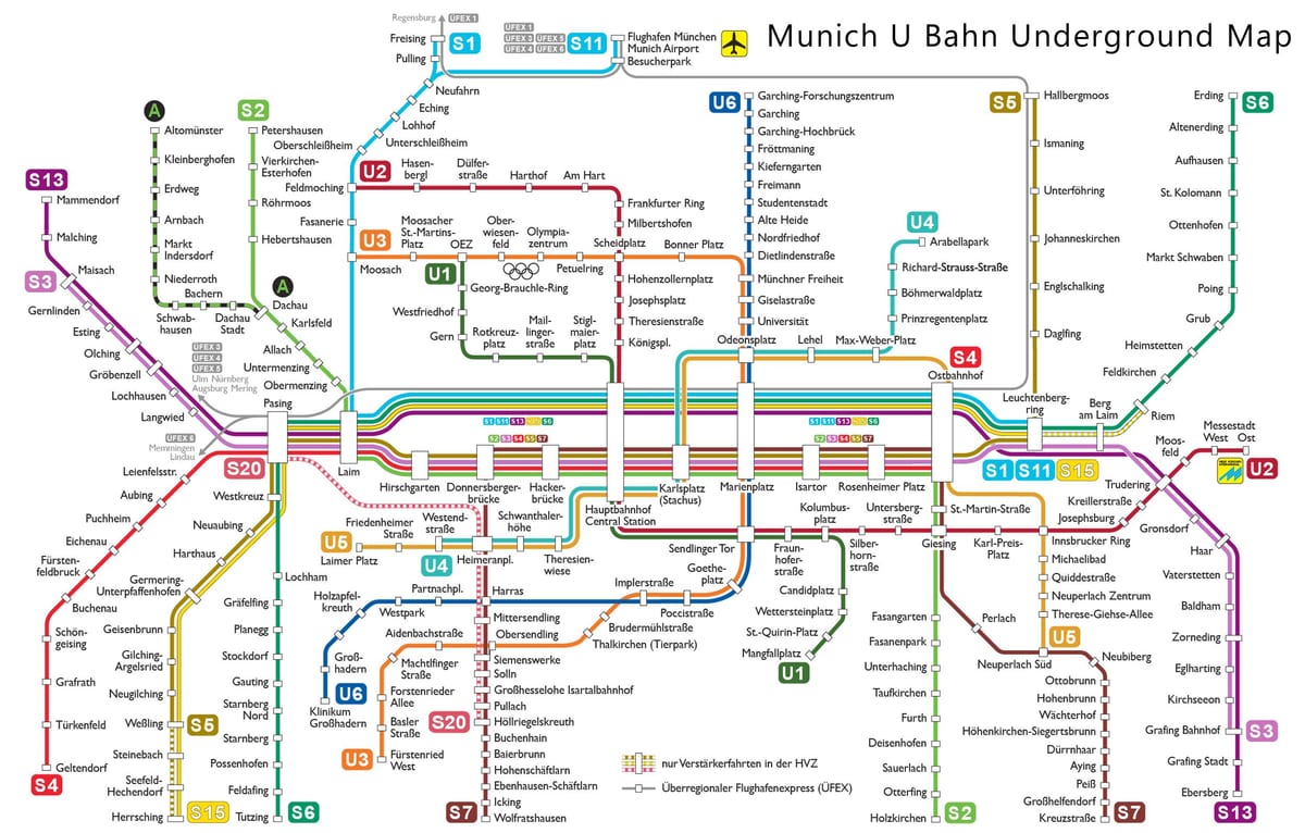 u-bahn a monaco la mappa