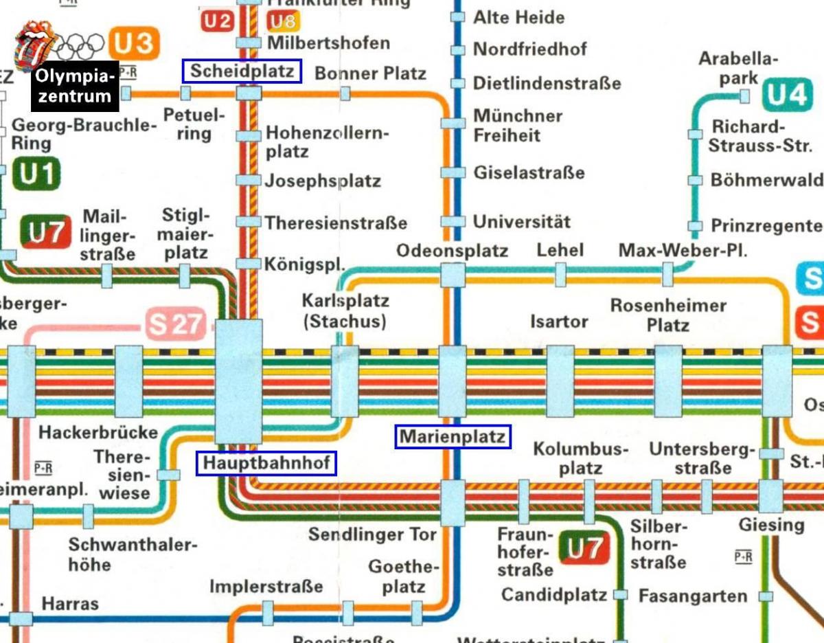 Mappa di monaco di baviera hauptbahnhof