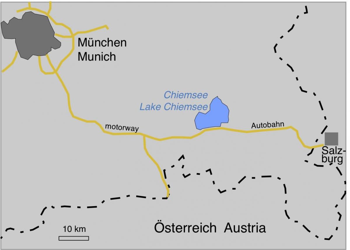 Mappa ofmunich laghi 