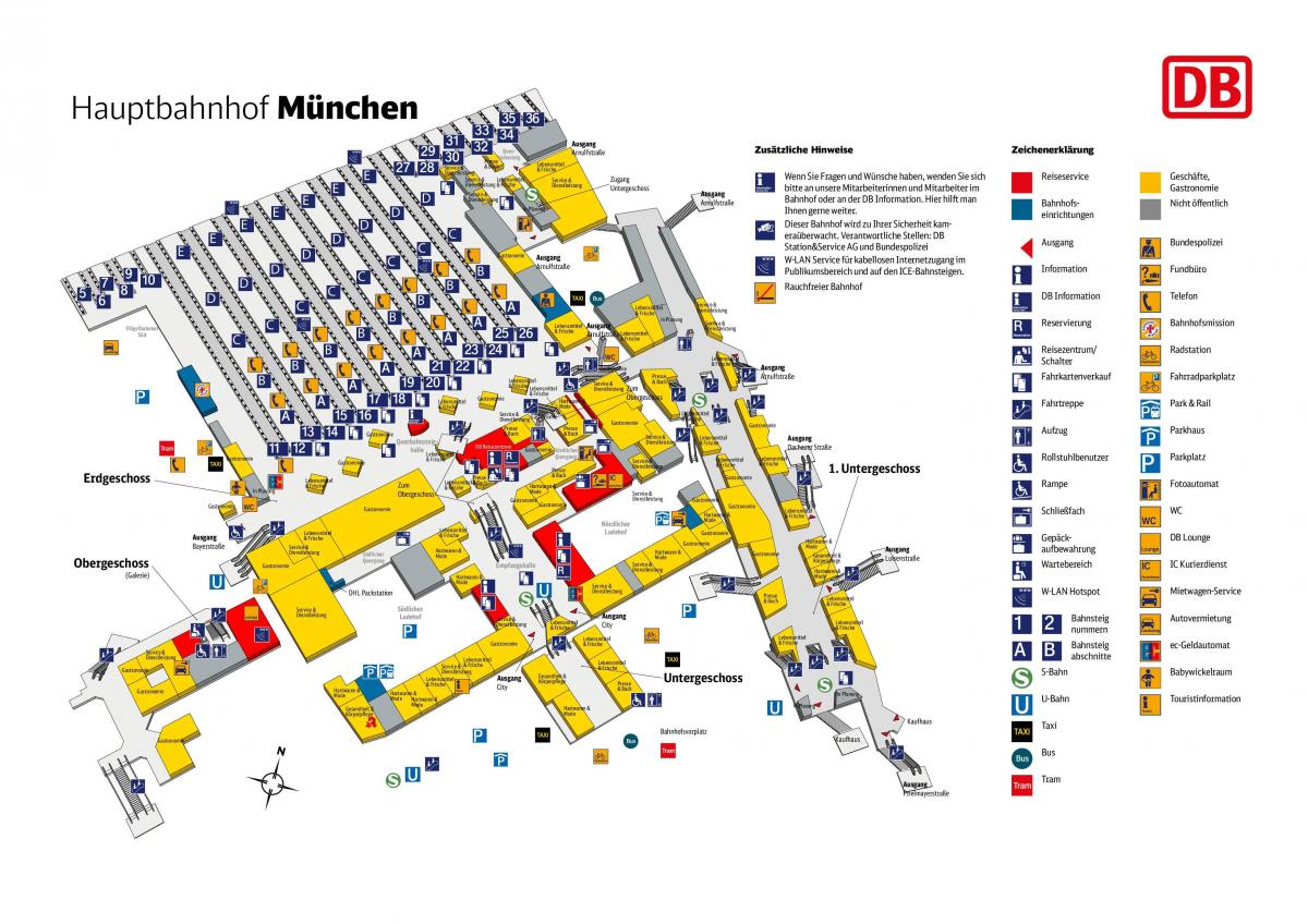 Mappa di münchen hbf