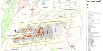Franz josef strauss airport sulla mappa