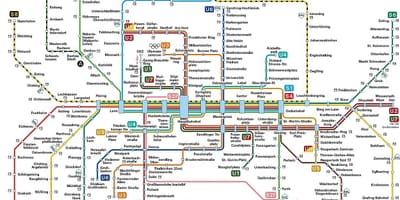 Mappa della metropolitana di monaco di baviera